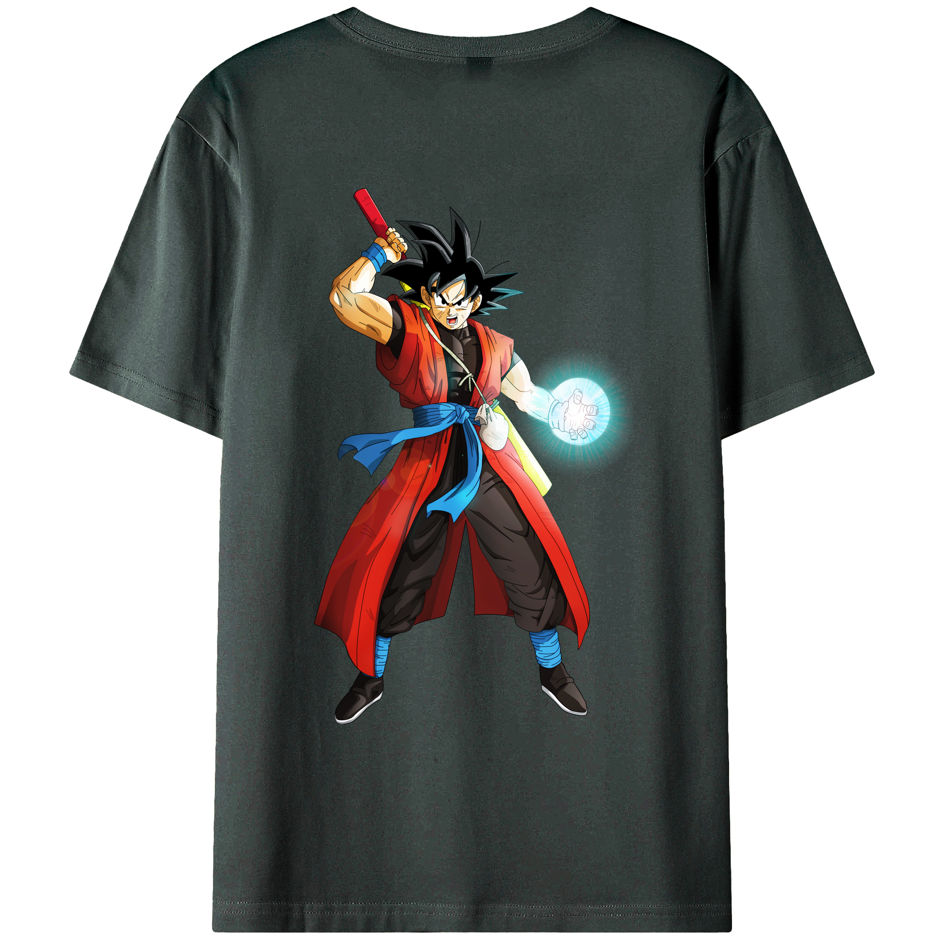 （画像用） ドラゴンボール 孫悟空（そん ごくう）Son Goku カカロット DRAGON BALL Kakarotto 綿100％ メンズ半袖Tシャツ（バックプリント） 通気性
